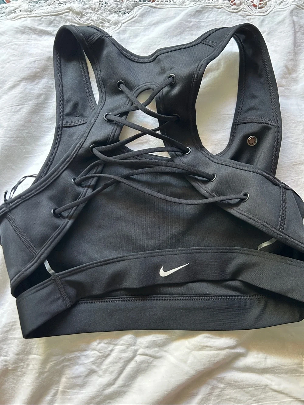 Nike Black Strappy Racerback Sports Bra
